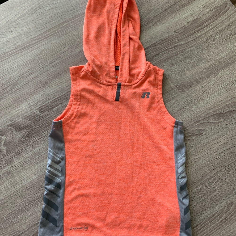 Boys sleeveless Dri-power hooded shirt